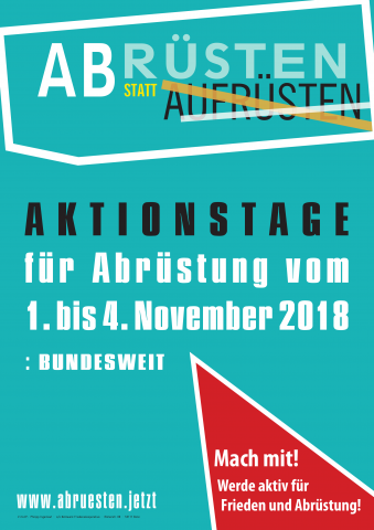 Plakat Aktionstage Abrüstung Nov. 2018